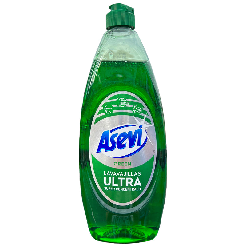 Asevi Super Concentrated Washing-Up Liquid 650ml - Ultra Green